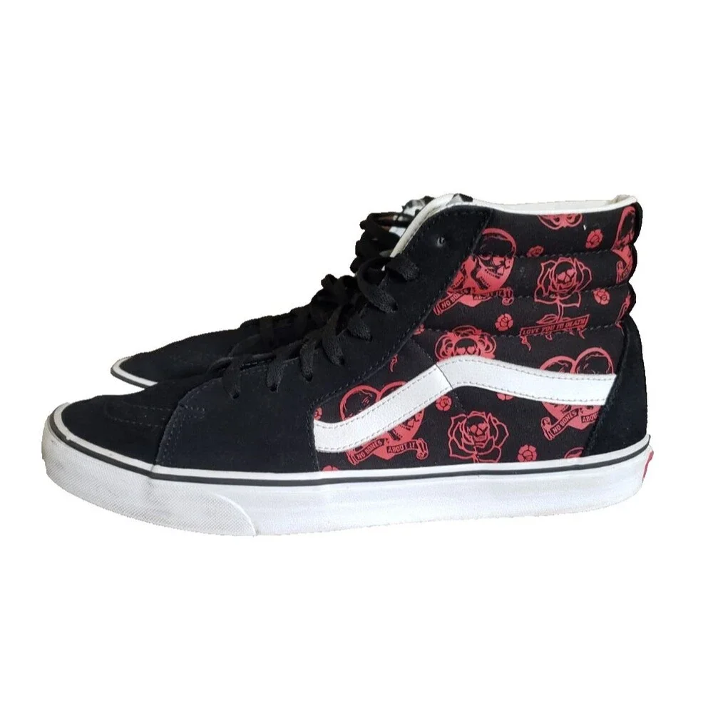 Vans Sk8-Hi - Love You To Death - Sneakers Men’s Size 12 Suede Canvas